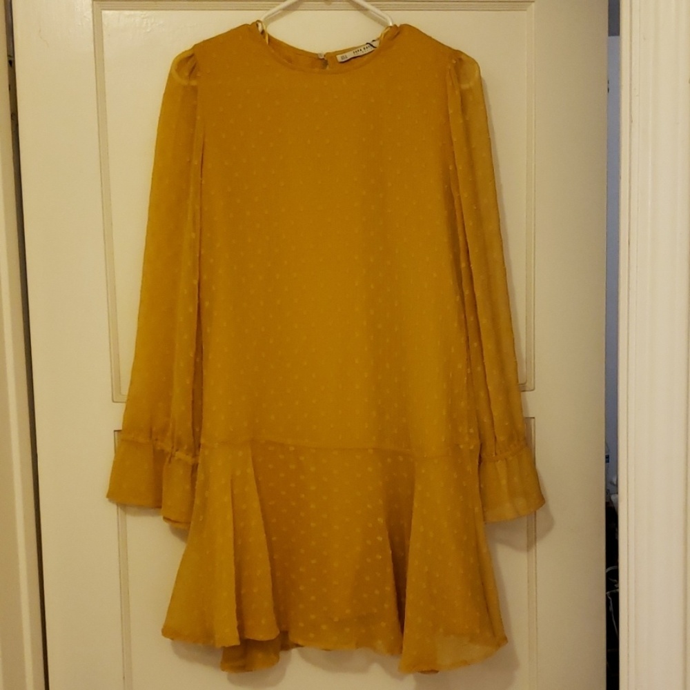 NWT Zara Basics Polka Dot Dress // Size S